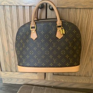 Medium LV Satchel-Brown & tan-w ShoulderStrap